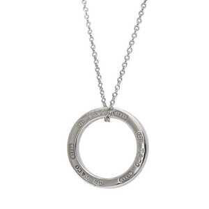 Tiffany Necklace Silver Circle Logo Chain Ring Motif Accessory
